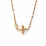 Louis Vuitton // 18k Rose Gold Monogram Diamond Medallion Necklace // 14.96"-15.74" // Store Display