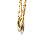 Cartier // 18k Rose Gold + 18k White Gold + 18k Yellow Gold Mini Trinity Link Necklace // 14.96"-16.14" // Store Display