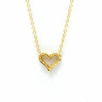 Tiffany & Co. // 18k Yellow Gold Heartfelt Spark Diamond Pendant Necklace // 15.94" // Store Display