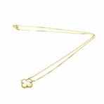 Van Cleef & Arpels // 18k Yellow Gold Vintage Alhambra Mother of Pearl Pendant Necklace // 14.56"-16.14" // Store Display