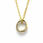 Cartier // 18k Rose Gold + 18k White Gold + 18k Yellow Gold Mini Trinity Drop Pendant Necklace // 16.92" // Store Display