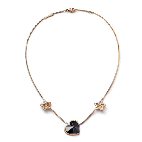 Baccarat Gold Vermeil Star of My Heart Pendant Necklace // 16" // Black