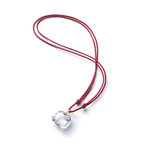 Baccarat MHDT Yellow Gold Crystal Pendant Necklace // 14.17"-27.56" // Clear