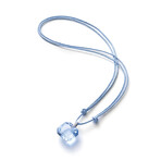Baccarat MHDT Crystal Pendant Necklace // 14.17"-27.56" // Light Blue
