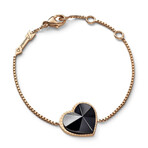 Baccarat Gold Vermeil Star of My Heart Crystal Bracelet // 6.25" // Black