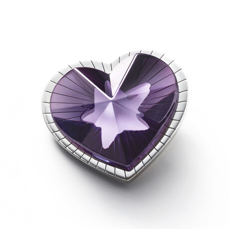 Baccarat Silver Star of My Heart Crystal Pendant // Pendant Only // Purple