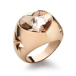 Baccarat Gold Vermeil Star of My Heart Crystal Ring // Rose (Ring Size: 4.75)