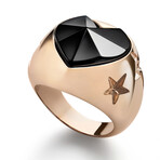 Baccarat Gold Vermeil Star of My Heart Crystal Ring // Black (Ring Size: 4.75)
