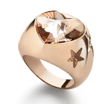 Baccarat Gold Vermeil Star of My Heart Crystal Ring // Rose (Ring Size: 4.75)
