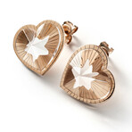 Baccarat Gold Vermeil Star of My Heart Crystal Earrings // Rose