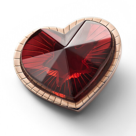 Baccarat Gold Vermeil Star of My Heart Crystal Pendant // Pendant Only // Ruby Red