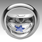 Baccarat Silver Star of My Heart Crystal Ring // Blue (Ring Size: 5)