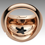 Baccarat Gold Vermeil Star of My Heart Crystal Ring // Black (Ring Size: 4.75)