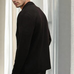 V-Neck Knitted Cardigan // Black (S)