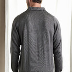 Polo Collar Knitted Sweater // Anthracite (M)