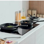 BergHOFF Leo Stone+ 5pc Nonstick Ceramic Specialty Pan Set with Turner, Recycled