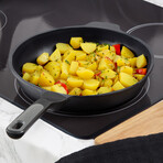 BergHOFF Leo Stone+ 2pc Nonstick Ceramic Fry Pan Set, Recycled