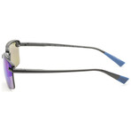Maui Jim // Laulima Men's MJ0656SA-001 // Black + Blue Hawaii Mirror