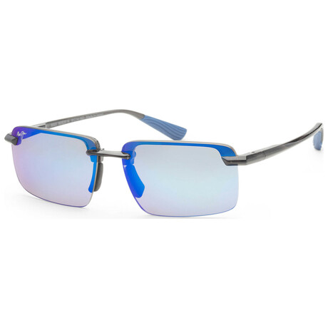 Maui Jim // Laulima Men's MJ0626S-003 // Gray + Blue Hawaii Mirror