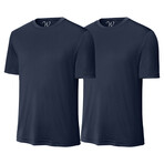 Pack of 2 // Perform Basics Dri-Tech T-Shirts // Navy + Navy (2XL)