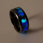 Titanium Ring // Opal, Sodalite, Amethyst, UV Glow // 4mm Width (7)