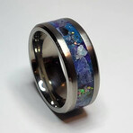 Titanium Ring // Opal, Sodalite, Amethyst, UV Glow // 4mm Width (7)