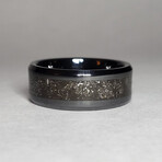 Black Carbide Ring // with Meteorite Dust // 4mm Width (9)