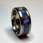 Titanium Ring // Opal, Sodalite, Amethyst, UV Glow // 8mm Width (8)