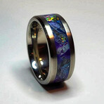 Titanium Ring // Opal, Sodalite, Amethyst, UV Glow // 4mm Width (7)