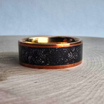 Telluirum Copper Ring // with Meteorite Dust (9)