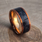 Telluirum Copper Ring // with Meteorite Dust (9)