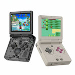 Retropian SP: The Ultimate Flip-Style Retro Gaming Console (Transparent Black)
