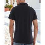 Embroidered Logo Polo Shirt // Dark Blue (S)