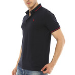 Tipped Polo Shirt // Dark Blue (S)