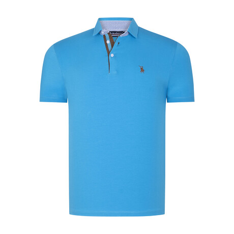 Embroidered Logo Polo Shirt // Dark Turquoise (S)
