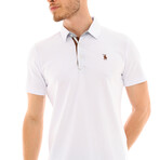 Embroidered Logo Polo Shirt // White (S)