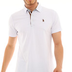 Embroidered Logo Polo Shirt // White (S)