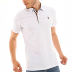 Embroidered Logo Polo Shirt // White (S)