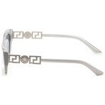 Versace // Women's // VE4470B-54741U-56 // Perla Gray + Blue Mirror Silver