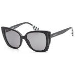 Burberry // Women's // Meryl BE4393-405181-54 // Black/Checker White Black + Dark Gray Polar
