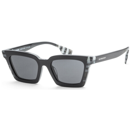 Burberry // Women's // Briar BE4392U-405187-52 // Black/Check White Black + Dark Gray
