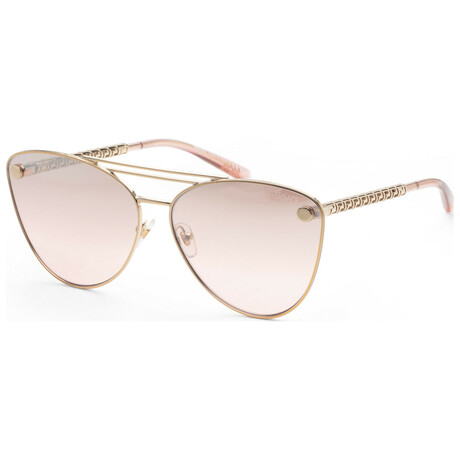 Versace // Women's // VE2267-12527E-64 // Pale Gold + Light Pink Mirror Silver Grad