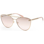 Versace // Women's // VE2267-12527E-64 // Pale Gold + Light Pink Mirror Silver Grad