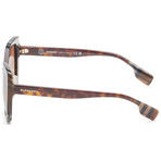 Burberry // Women's // Meryl BE4393F-405313-54 // Dark Havana Checker Brown + Brown Gradient