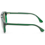 Burberry // Men's // BE4417U-41046G-58 // Green + Light Gray Mirror Silver