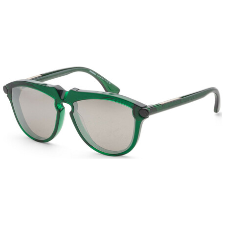 Burberry // Men's // BE4417U-41046G-58 // Green + Light Gray Mirror Silver