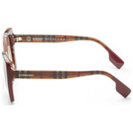 Burberry // Women's // Meryl BE4393-405413-54 // Check Brown Bordeaux + Pink Gradient Dark Brown