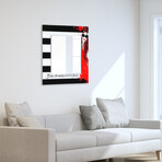 Fashion Square Beveled Mirror on Free Floating Reverse Printed Tempered Art Glass