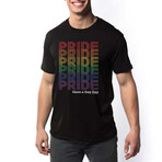 Pride Rainbow Fade T-Shirt // Black (L)