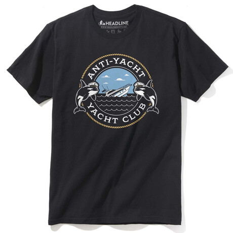 Anti-Yacht Yacht Club T-Shirt // Black (S)